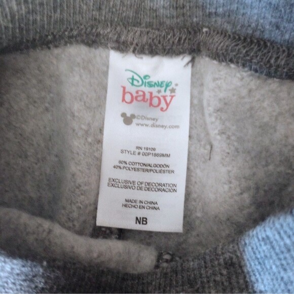 NWT Disney Baby Mickey Mouse 2pc Sweatsuit sz Newborn Boy/Girl/Neutral - Picture 7 of 7